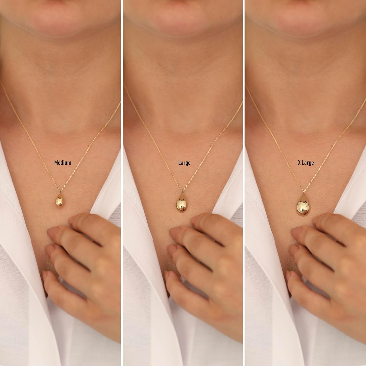 14k Gold Teardrop Cremation Urn Necklace | Custom Ash Holder Necklace, Memorial Urn Necklace, Mom Ashes, Keepsake Pendant For Baby Hair