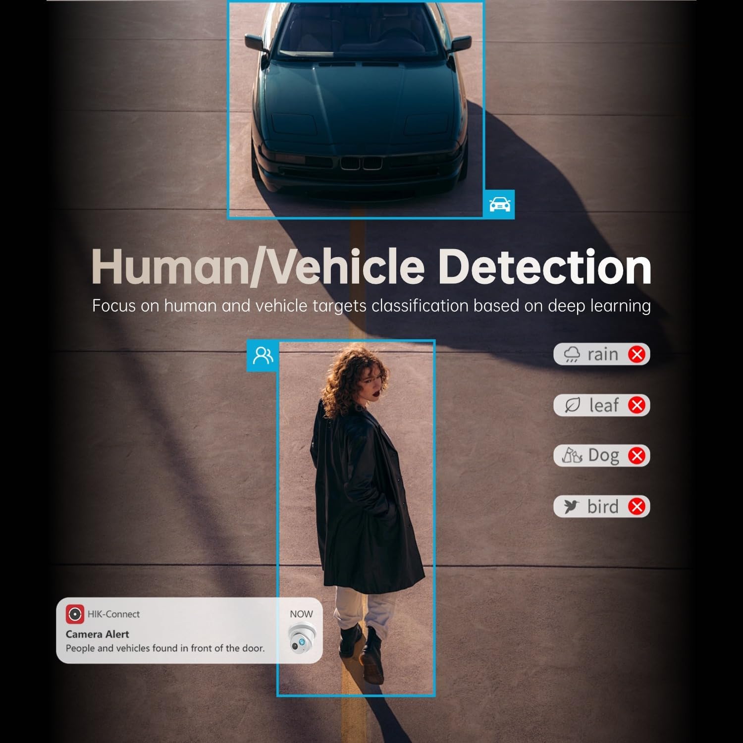 DS-2CD2383G2-IU 4K 8MP IP Camera PoE Turret Camera Outdoor with Human/Vehicle Detection, 2.8mm Lens, Night Vision, IP67, IK10, Built-in Mic, 120dB True WDR, H.265+, International English Version