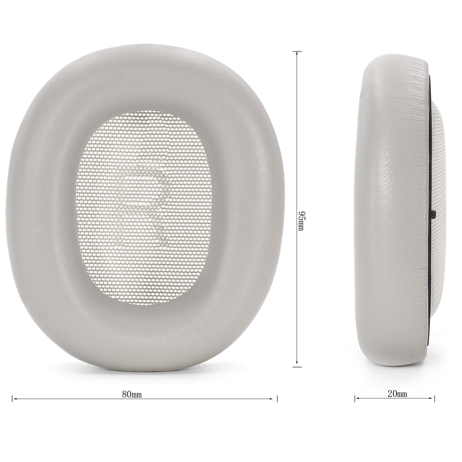 Defean Cuscinetti auricolari di ricambio in pelle di agnello, compatibili con cuffie over-ear Bang & Olufsen Beoplay H100 Premium Wireless Active Noise Cancelling (sabbia a clessidra)