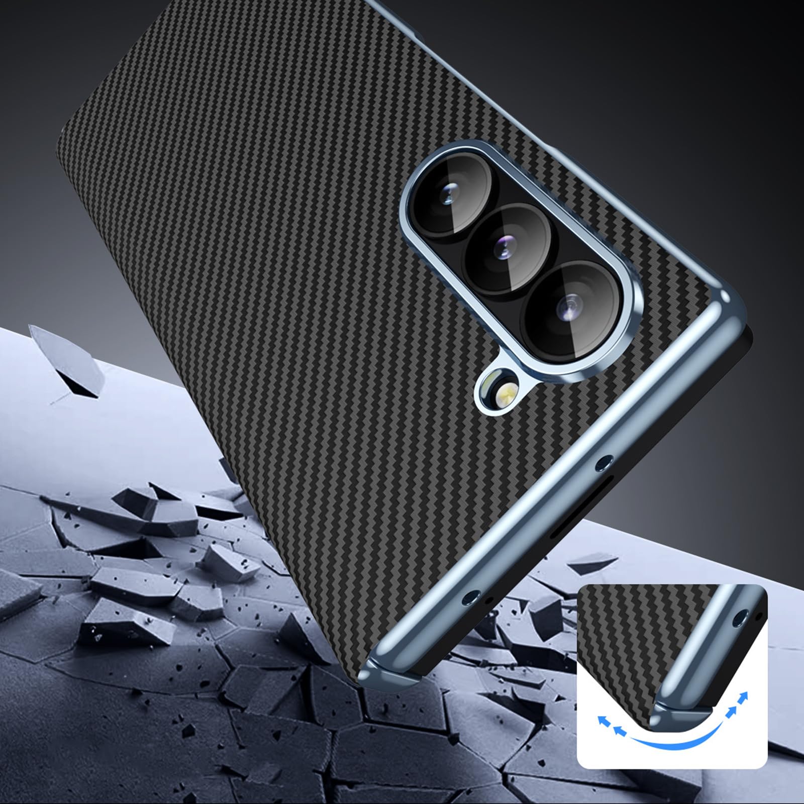 Cover Per Samsung Galaxy Z Fold 8 Ultra, Con Proteggi Schermo Placcatura