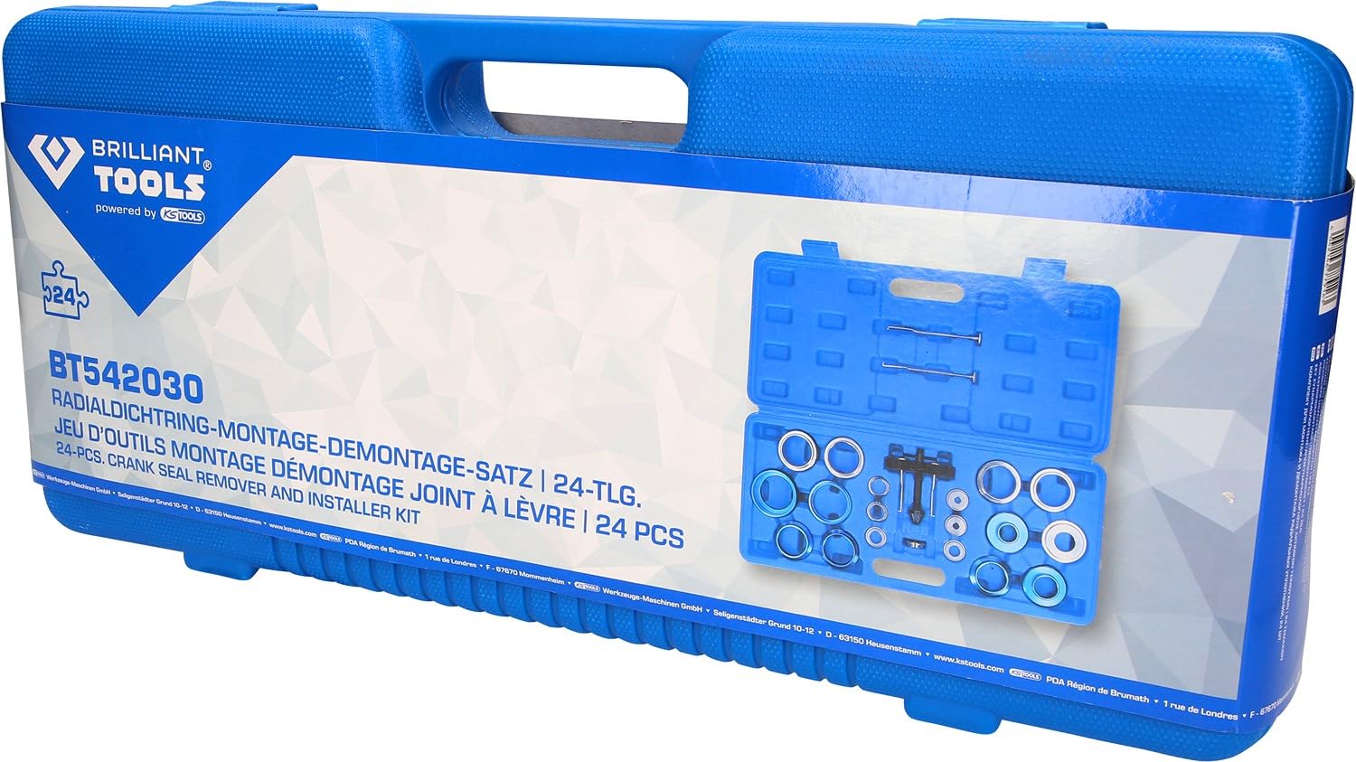 BRILLIANT TOOLS BT542030 Kit montaggio - smontaggio guarnizione anulare radiale, 24 pz [Powered by KS TOOLS]