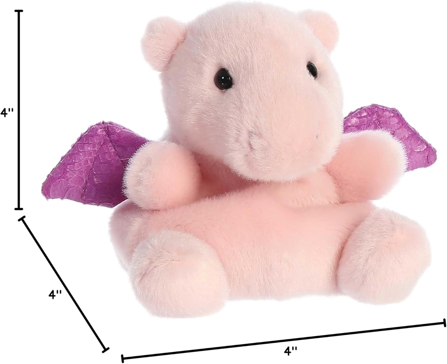 Aurora® Adorable Palm Pals™ Aria Pink Dragon™ Stuffed Animal - Pocket-Sized Play - Collectable Fun - Pink 5 Inches