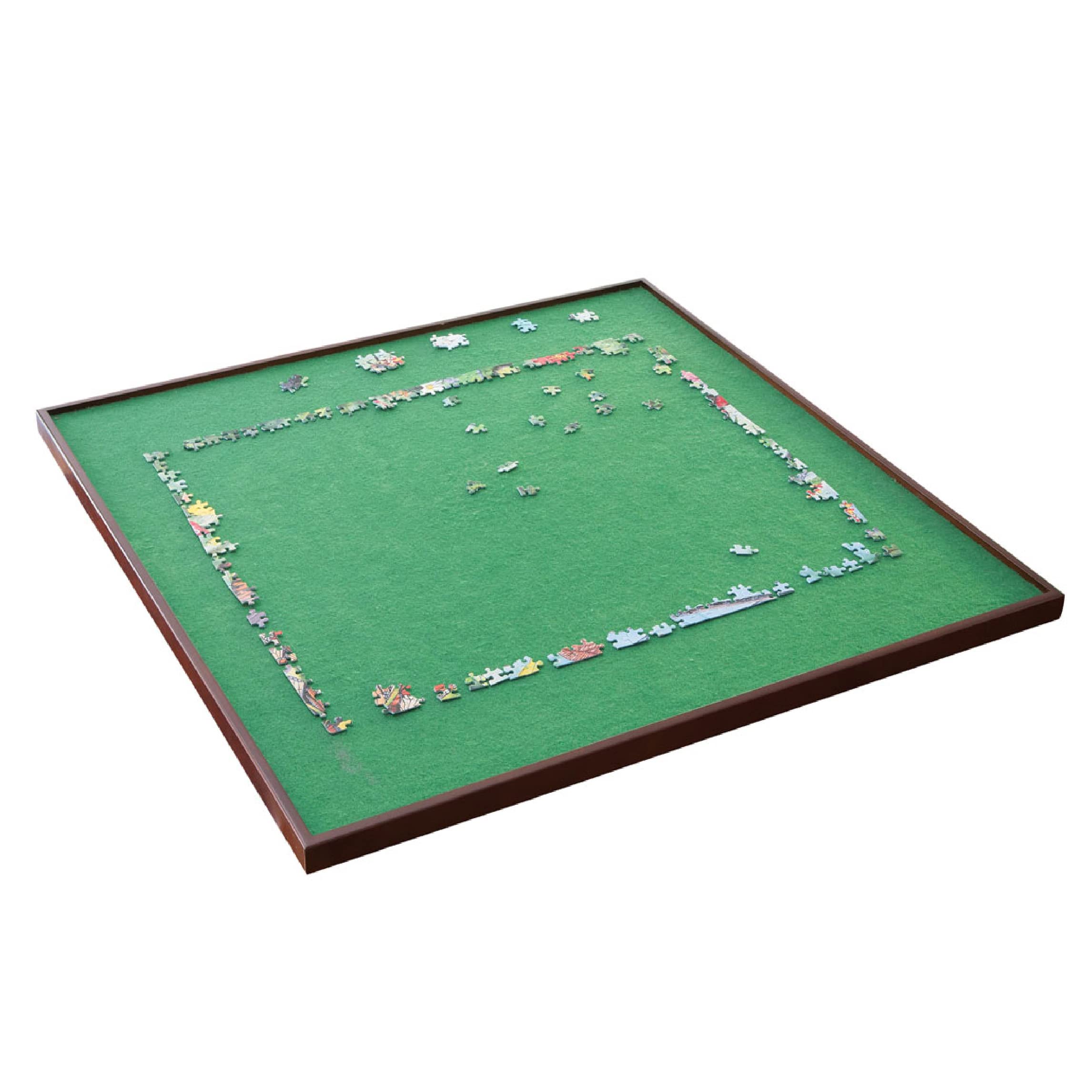 Bits and Pieces Rotating Puzzle Board with Lazy Susan, Portable 1500 Piece Jigsaw Puzzle Table with Fabric Lining, Measures 34" x 34"