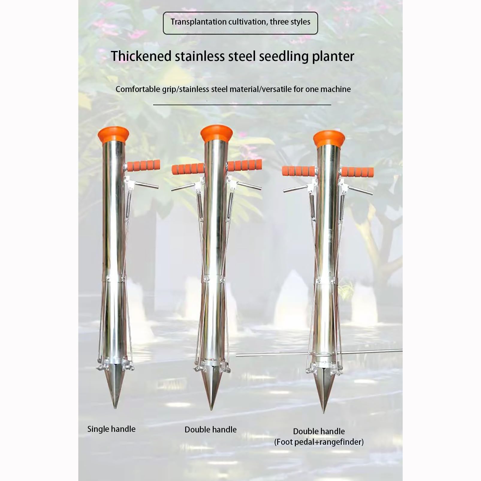 FAXIOAWA Spanditore Manuale per seminatrice da Giardino in Acciaio Inossidabile per Semina da Giardino, seminatrice da Giardino, spandiconcime per trapiantatrice