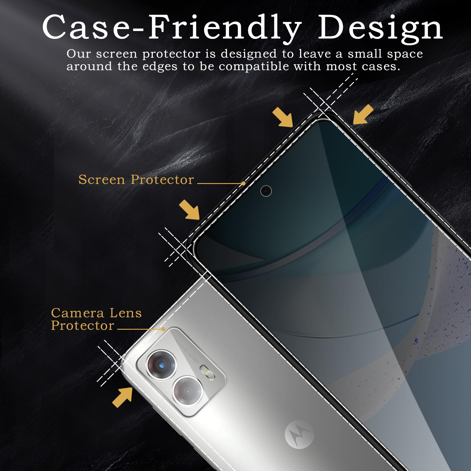 Pellicola protettiva per la privacy per Motorola Moto G 5G 2023, accessori in vetro temperato infrangibile, pellicola in vetro temperato anti spia, compatibile con custodie, ultra resistente, durezza