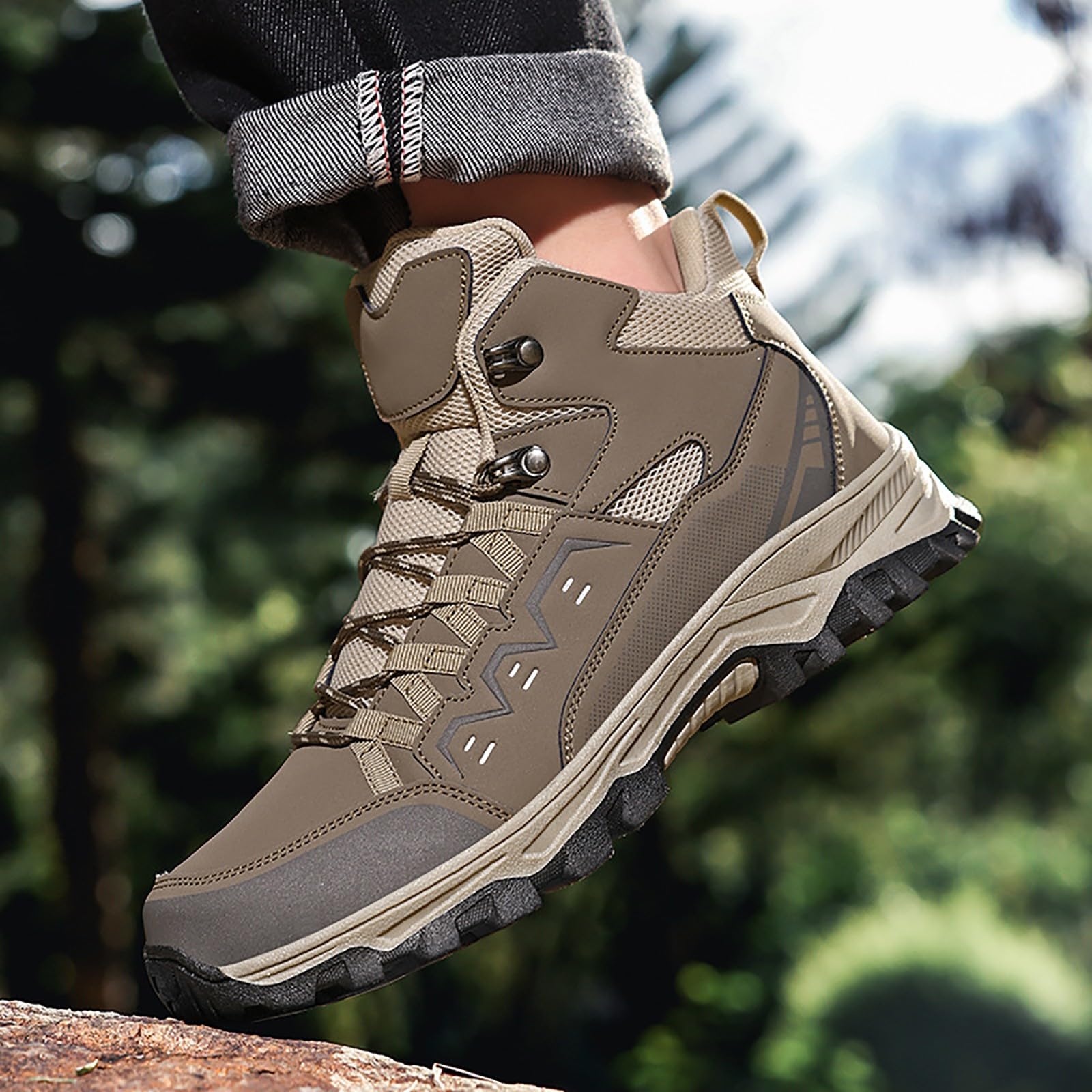 Trekkingschuhe Herren Wasserdicht Atmungsaktiv Wanderschuhe Rutschfest