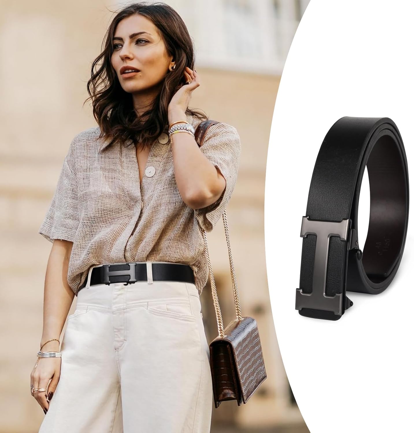 leather belts for women,womens luxury belts for jeans and dress - Image 4