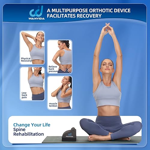Miniatura 7 de WANYIDA Dispositivo de rollo de tracción ortopédica lumbar, ensanchador de espalda baja para alivio del dolor, tracción de espalda para