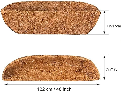 Miniatura 4 de 2 revestimientos de coco natural para macetas, revestimientos de cesta colgante de 24303648 pulgadas, forro de repuesto de fibra de coco,