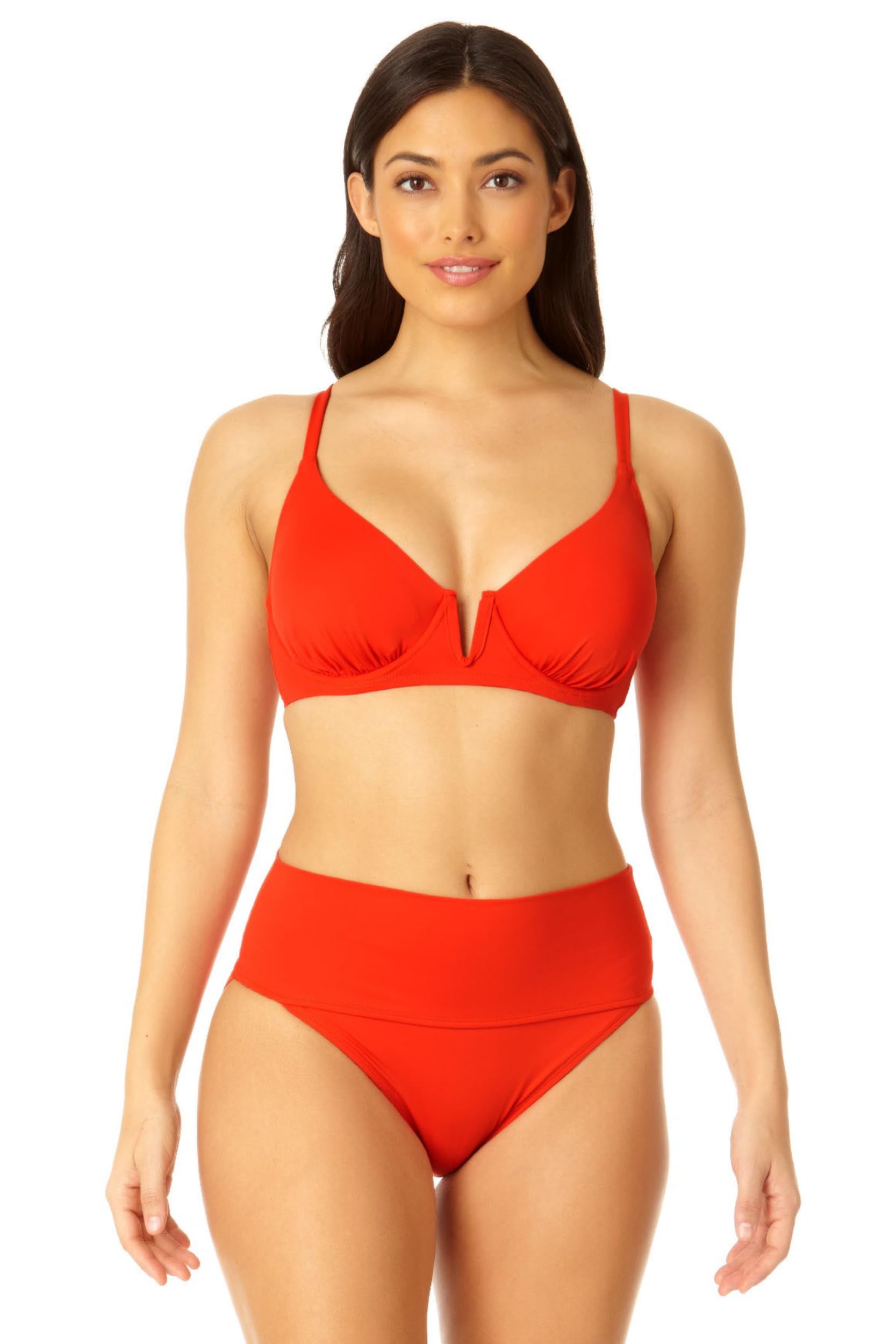 Anne Cole Bikini Kobiety Górna Część Bikini V Wire Z Podłużnym Zausznikiem
