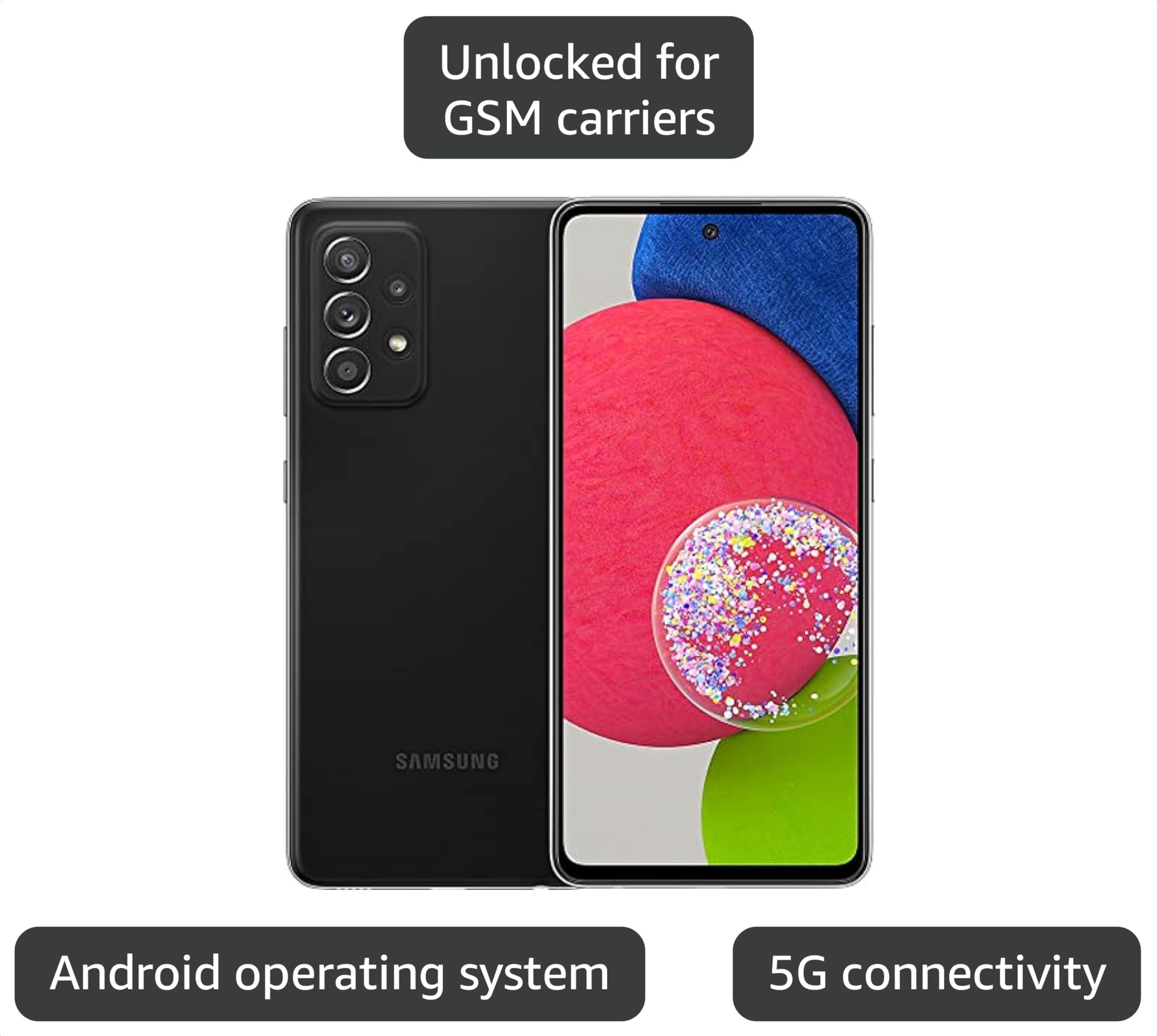 GALAXY A52 5G 128G 本体 Amazon.com: Samsung Galaxy A52 5G, 128GB - Unlocked (Renewed