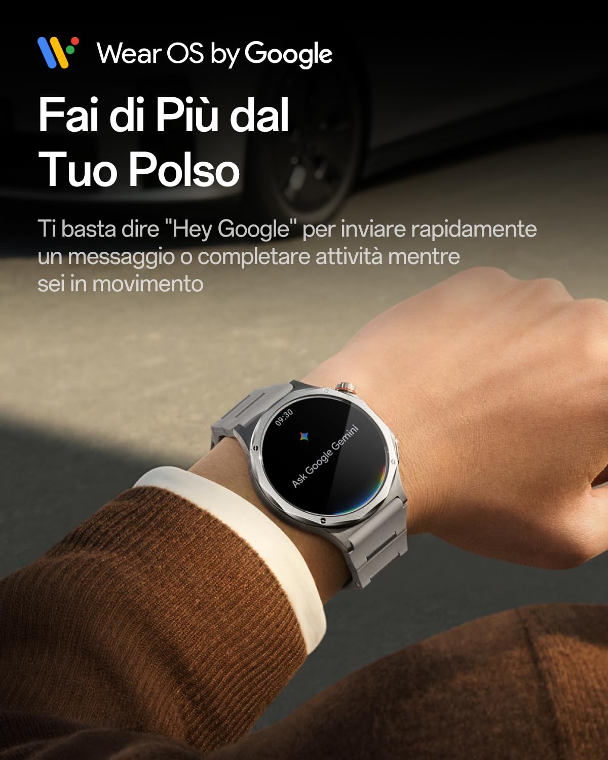 OPPO Watch X3 Smartwatch, Lega Titanio Ultra-Leggera, Batteria Doppio Chip 16 Giorni, AMOLED 1,5" 3000 Nits, ECG e Check Salute 60s, 100+ Sport, 5ATM IP69, Google Gemini, Misty Titanium