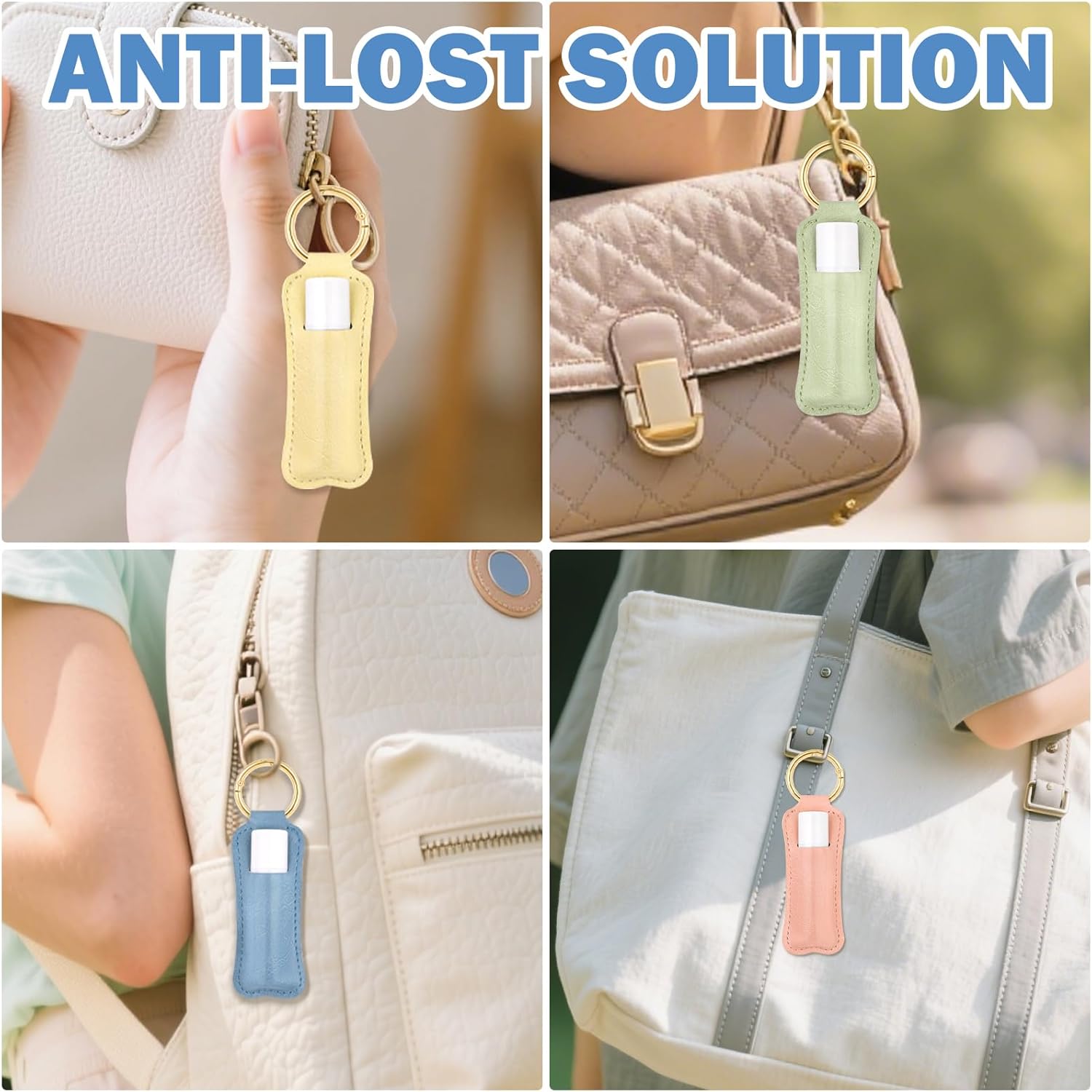 Lip Balm Holder For ChapStick Lip Gloss Lipstick Holder Key Chains Cute, Small Christmas Gifts Stocking Stuffers - Image 5