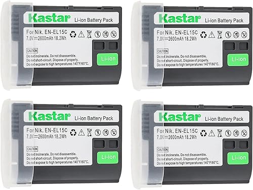 Miniatura 6 de Kastar Paquete de 2 baterías de repuesto para Nikon Z 5 Z5, Z 6 Z6 Z6 II, Z 7 Z7 Z7 II Z 7 Q3 Z7Q3, Z 8 Z8, 1V1, D500, D600, D610, D750, D780, D800