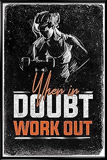 Gym Motivational Poster When in Doubt Workout For Gym Wall And Home Wall Decoration (Black, 12x18 Inches, Paper)