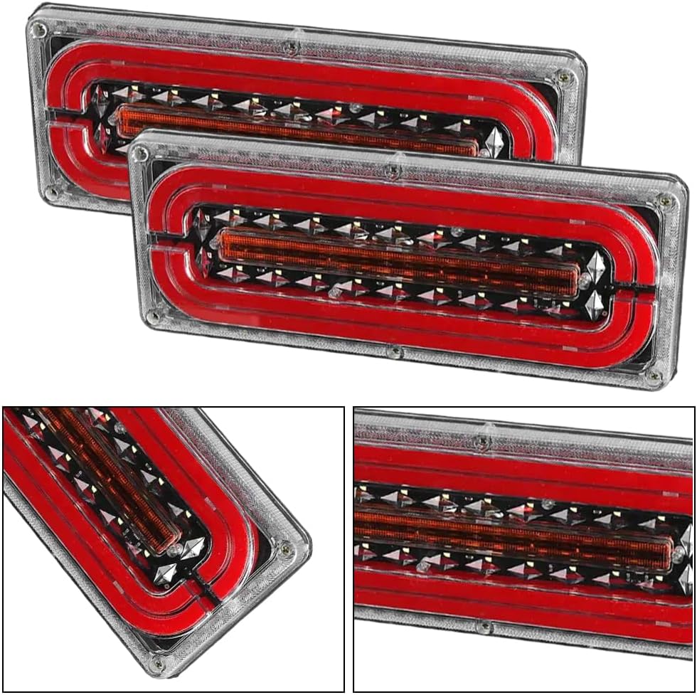 LED Car Truck Tail Light, Rear Light, Stop Brake Indicator Signal Lamp, Fit for 24V Lorries, Trucks, Trailers