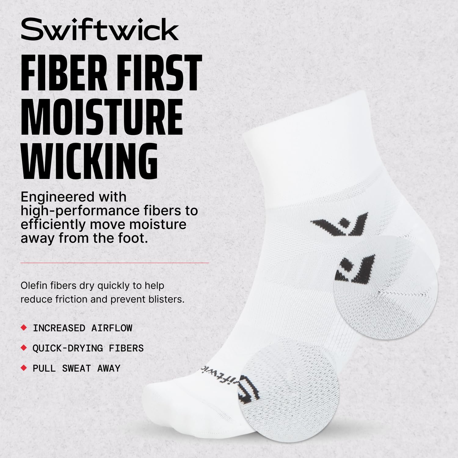 Swiftwick - Calcetines de correr y ciclismo ASPIRE Two, ligeros, ajuste de compresión