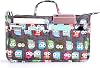 BTSKY Printing Handbag Organizers Inside Purse Insert - High Capacity 13 Pockets Bag Tote Organizer with Handle Owl