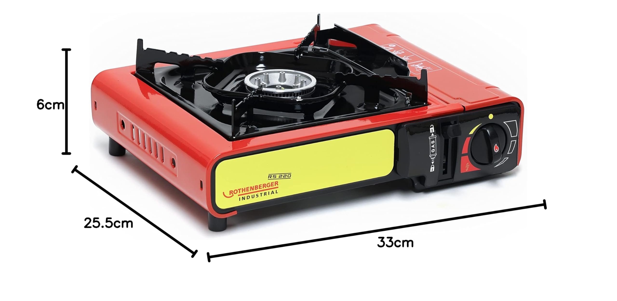 ROTHENBERGER Hornillo de camping industrial con encendido piezoeléctrico, en maletín