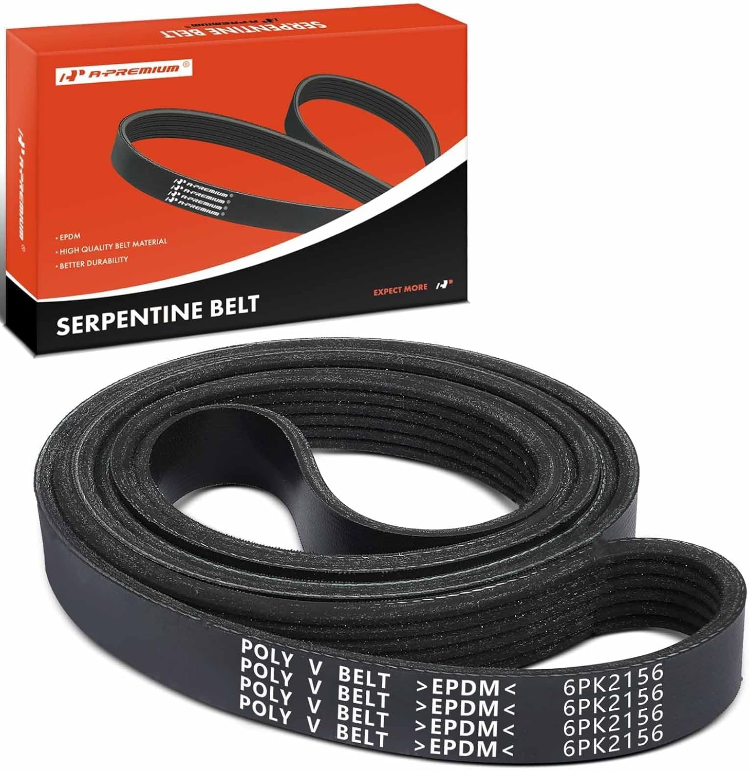 A-Premium 84.89 In Serpentine Belt Fit For Subaru, Ford, Mercedes-Benz, Cadillac, Buick, Chevy, Olds, Mercury & Mack - Impreza 2012-2014, XV Crosstrek 2013-2014, Taurus, Windstar, C220, CTS & More