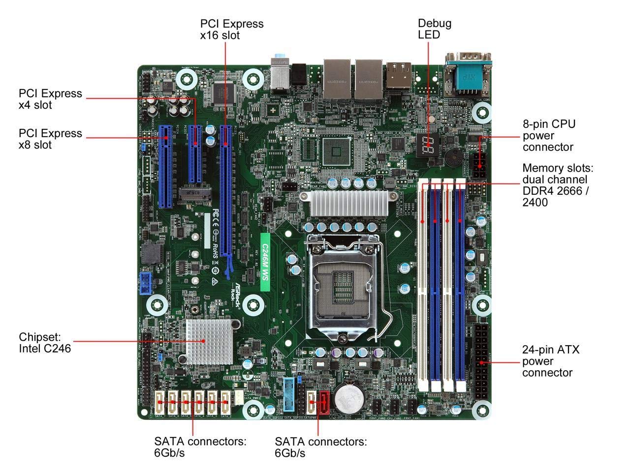 Amazon | AsRock Rack Micro ATX サーバーマザーボード LGA 1151 Intel