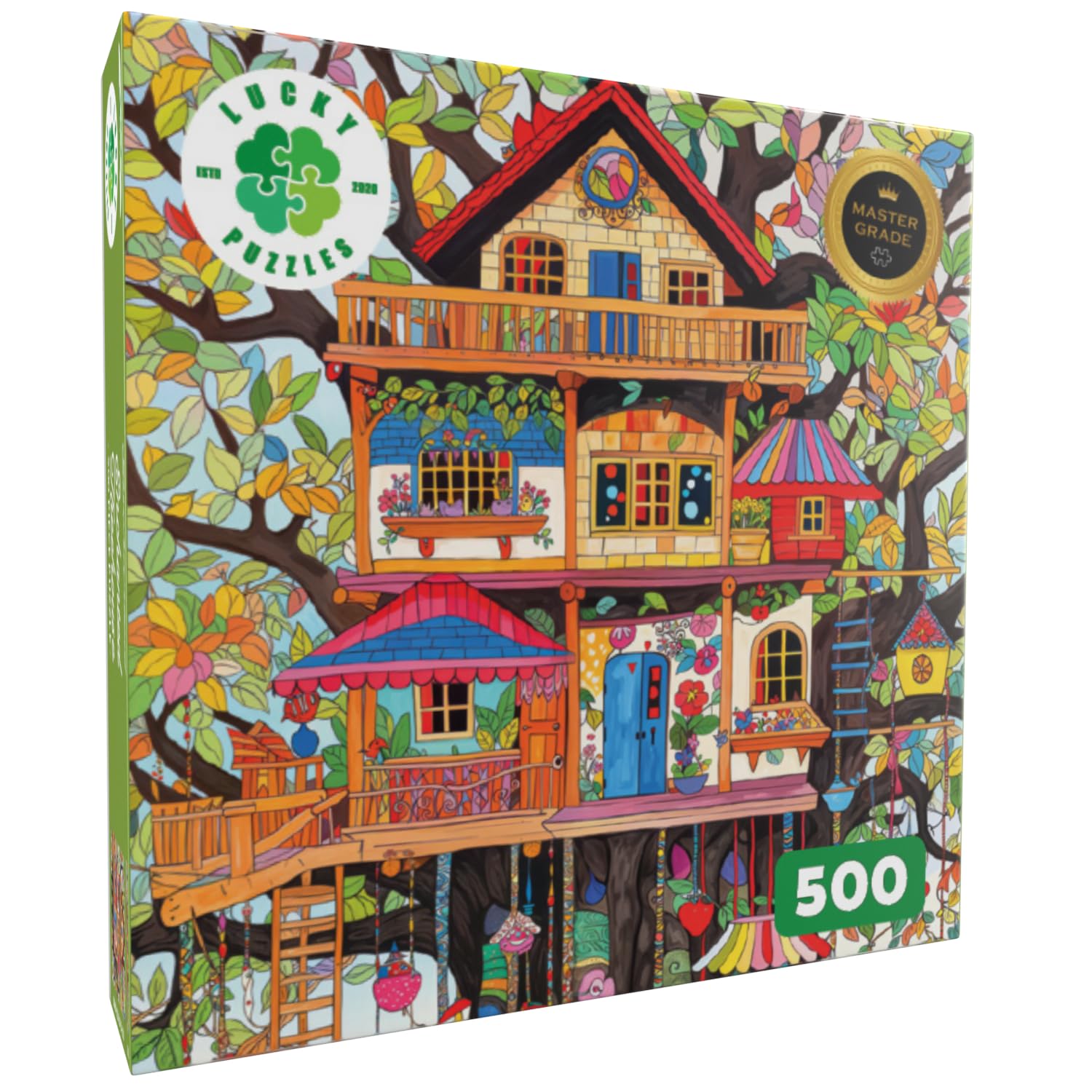 八丈3番　CHASE&Bite Puzzle PZ-511MS Amazon.com: Lucky Puzzles 'Enchanted Treehouse' - 500 Piece Jigsaw