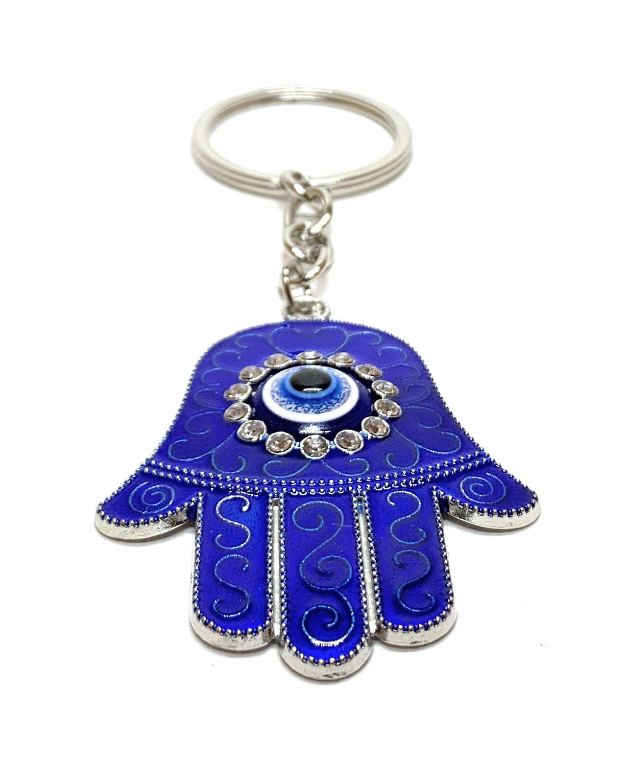 Bravo Team Lucky Tree of Life and Wisdom with Evil Eye Keychain Ring, Handbag Charm for Good