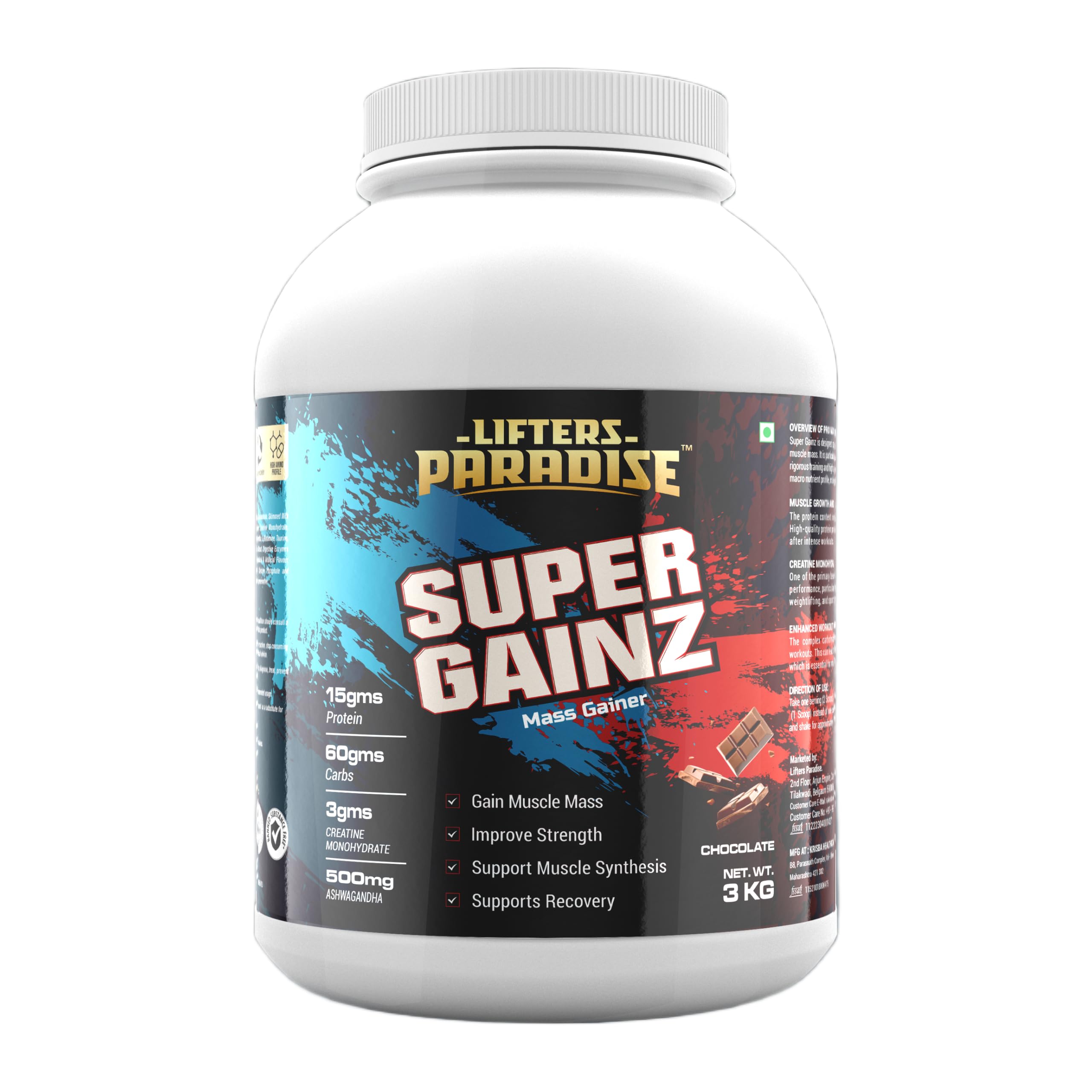 Lifters Paradise Super Gainz Nutrition Powder | Calorie Dense