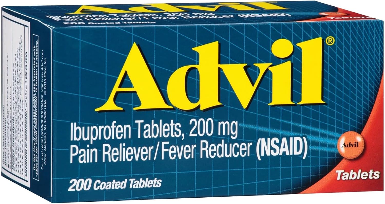Advil 200 mg Coated Tablets 200 Tablets (Pack of 9)