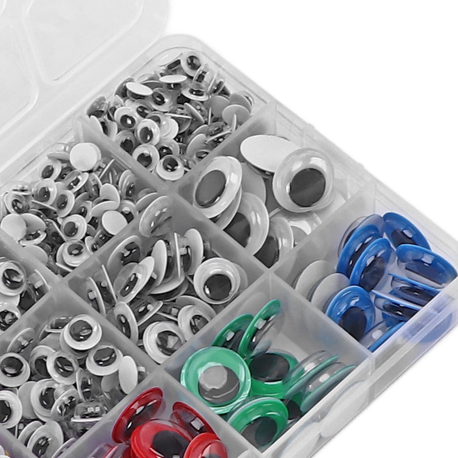 1210 Yeux Mobiles Autocollants - Lot Multi-tailles 4mm à 20mm Pour DIY
