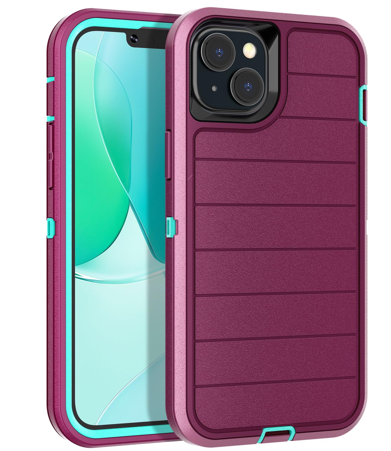 Paprose for iPhone 15 Plus Case,Heavy Duty 3-Layer[Shockproof][Dropproof][Dust-Proof] Durable Military Grade Full Body Rug...