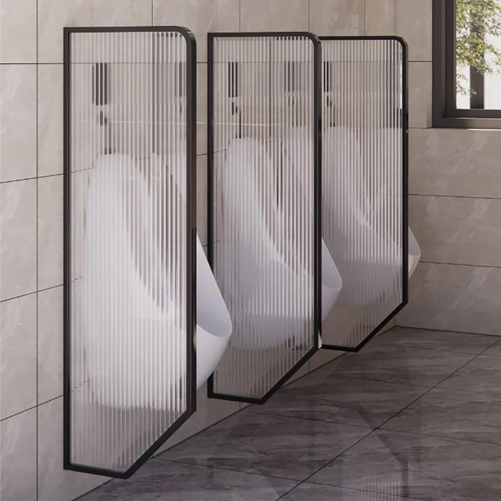 Stainless Steel Urinals Urinal Divider Screen Panel Toilet Partition, Wall-Mounted Men's Urinal Privacy Screen, Urinal Baffle Public Toilet, Room Divider Partitions Separator Decorative Pane