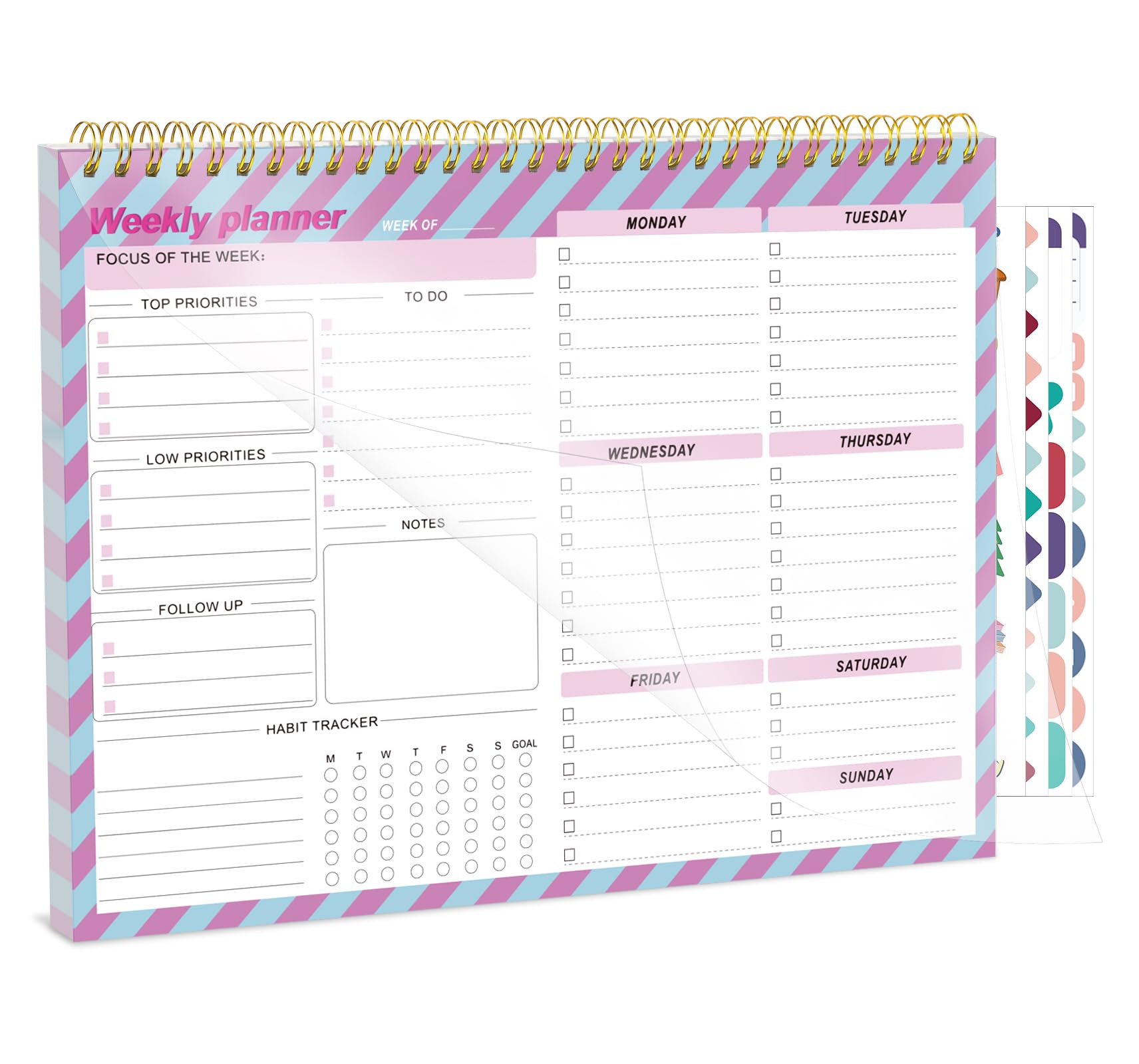 Weekly Desk Planner - To Do List Notepad -18 Weekly Desk Planner - To Do List Notepad -18
