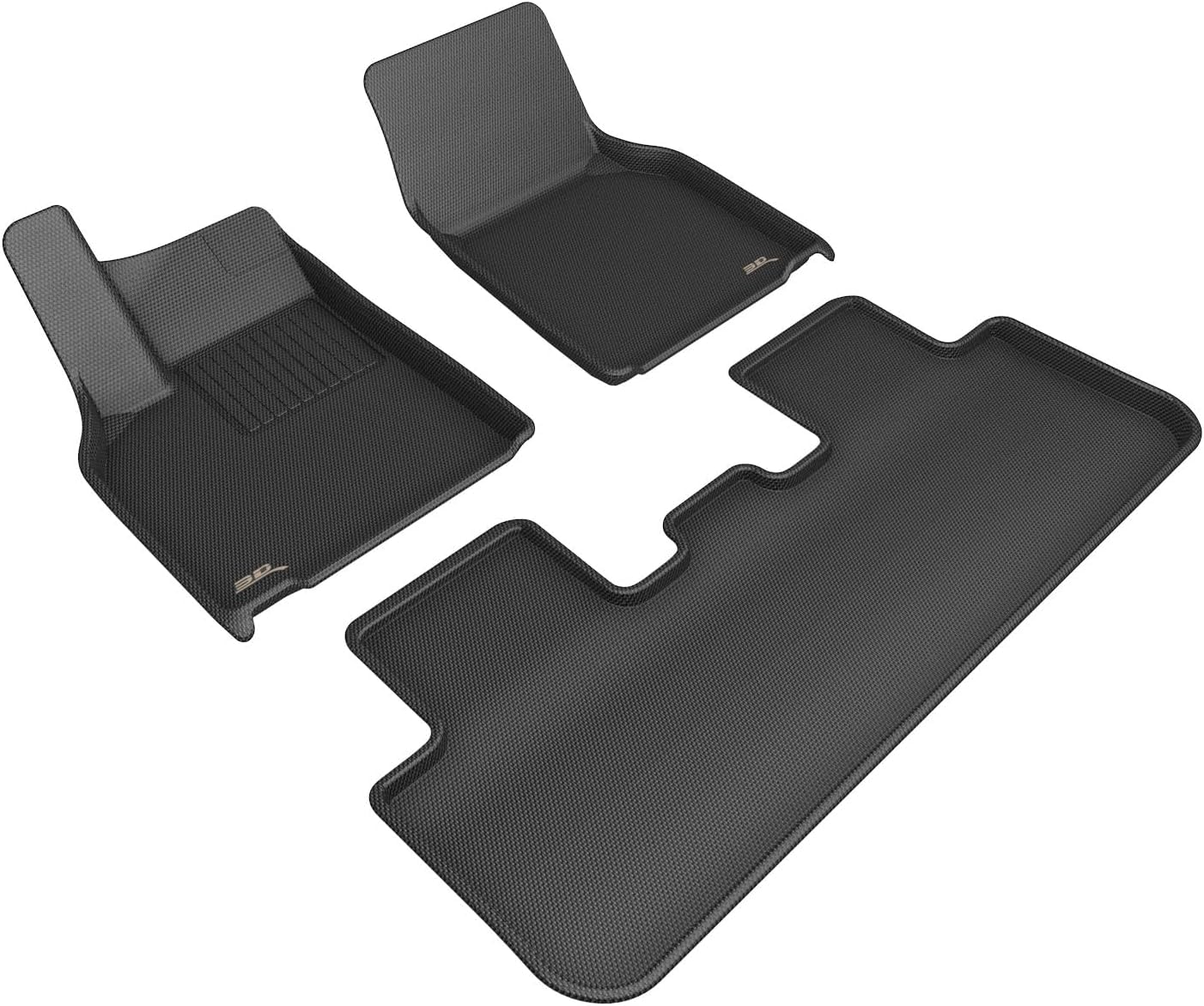 3D MAXpider Custom Fit Kagu Floor Mat Black Compatible with Tesla Model Y Juniper 2026 - Full Set
