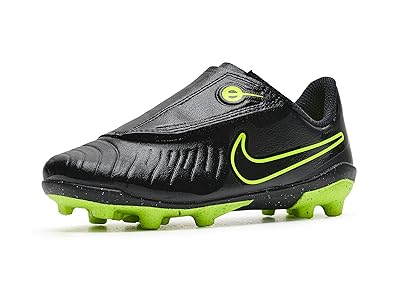 Nike Kids Jr. Tiempo Legend 10 Club Multi-Ground Low Top Soccer Cleats (Toddler/Little Kid) Kids Shoes Black/Volt : 8 Toddler M, Synthetic
