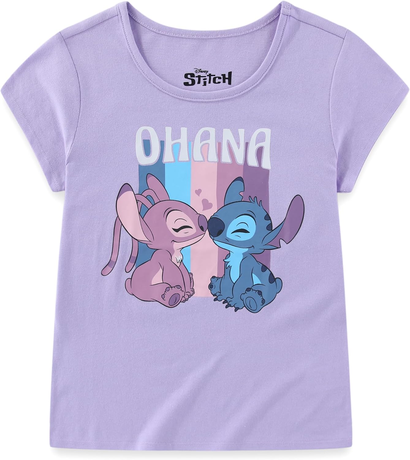 Disney Lilo & Stitch Angel Girls Short Sleeve T-Shirt for Big Kids