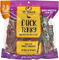 Hubert Pet Premium Duck Jerky Dog Treats - Grain Free, Low Ingredient, USA Tested, 2.5 lbs Value Pack