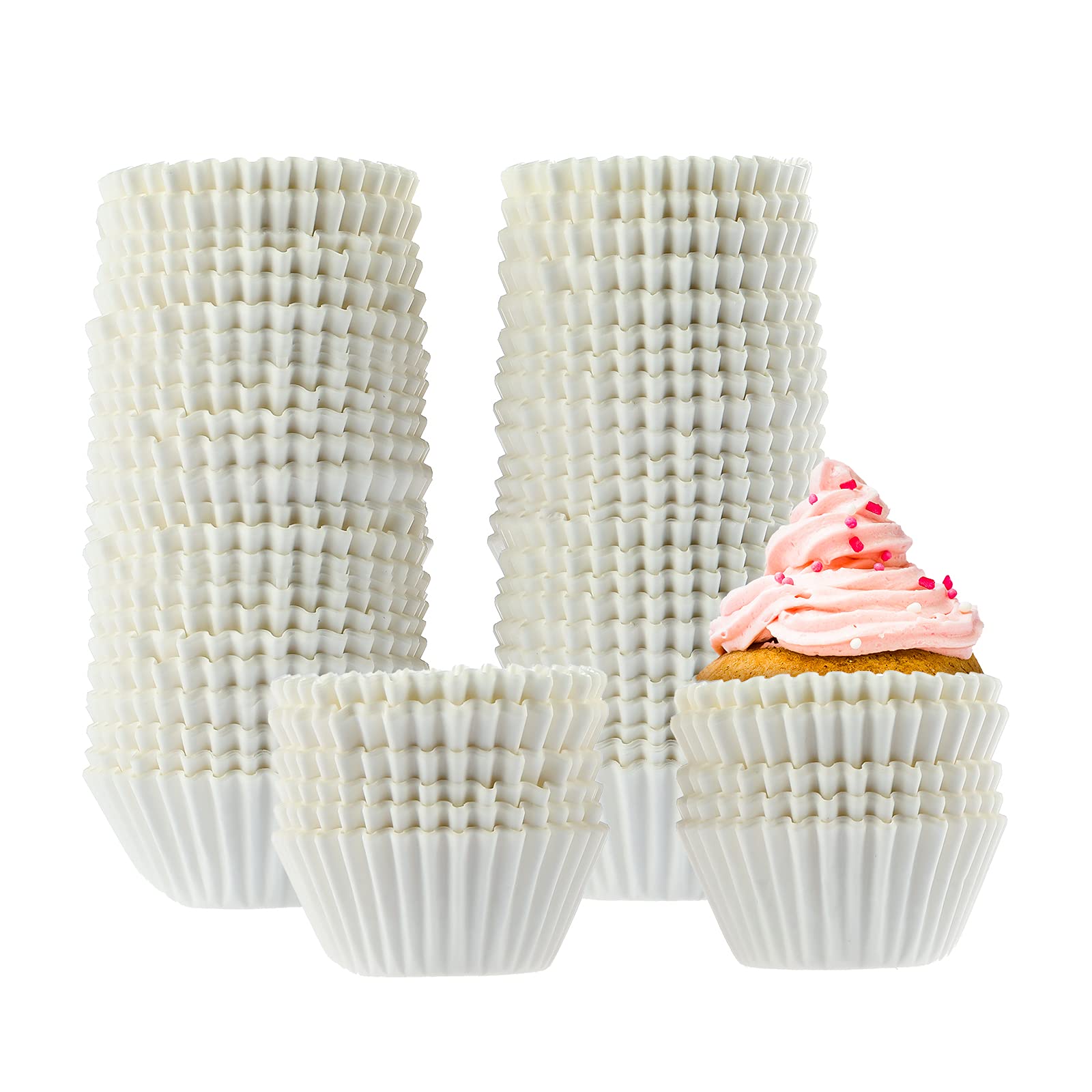MISAZ 1000 Pieces Mini Baking Cups Paper Liners, Chocolate Paper Liners Muffin Cupcake Cake Bakeware Cases Home Kitchen Cake Tools, 3"