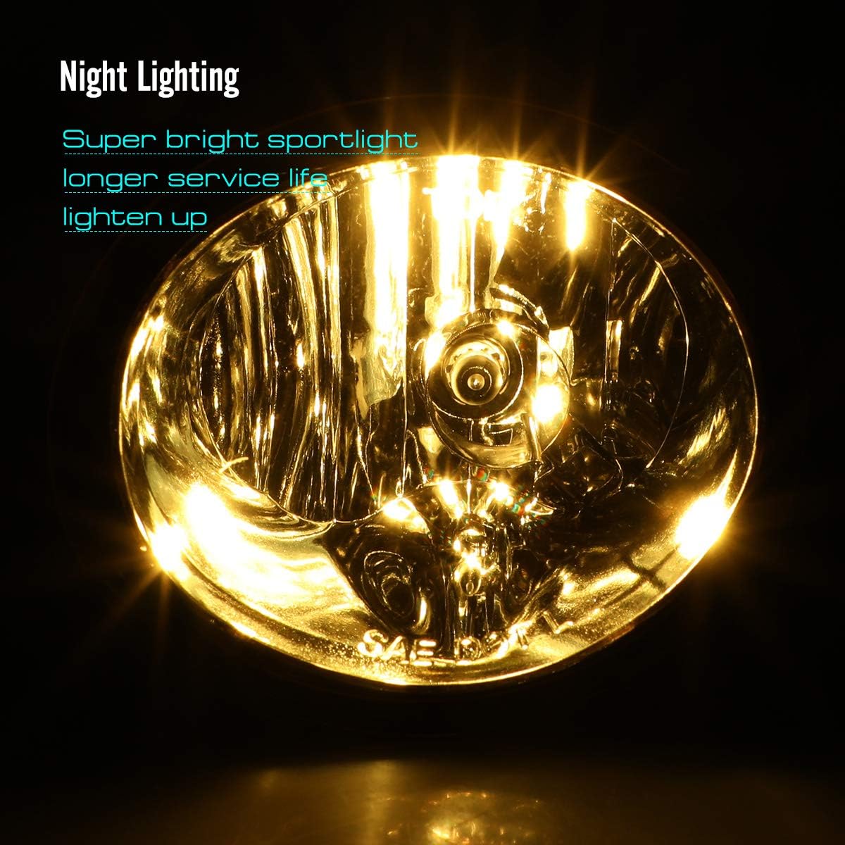 AUTOWIKI Fog Lights Fit for 2000-2006 Toyota Tundra (Not Fit Steel Front Bumper Models)/ 2001-2007 Toyota Sequoia 2PCS With Yellow Lens