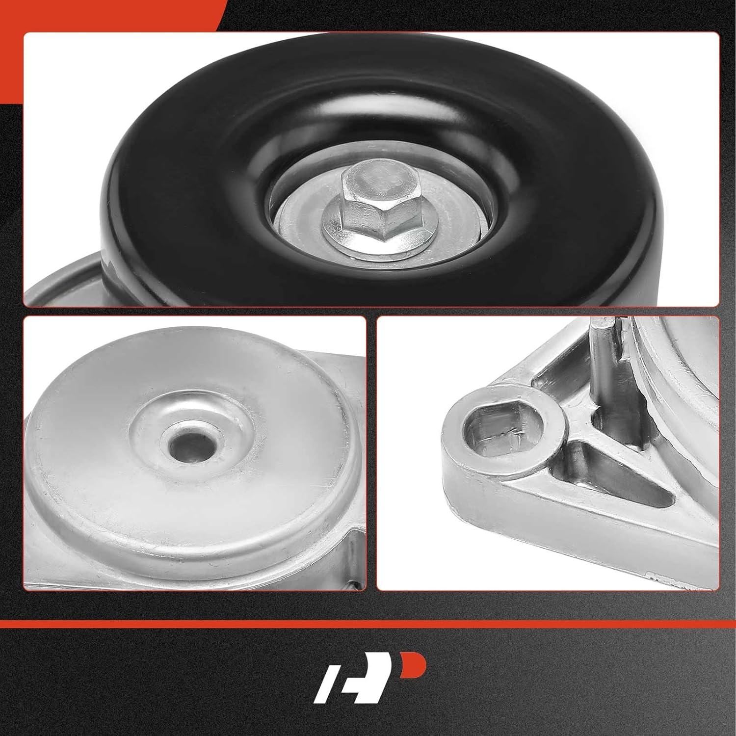 A-Premium Belt Tensioner Assembly with Pulley Compatible with Chevrolet Camaro 1987-1992, G30 1992-1996, GP3500 1993-1996 & Cadillac Fleetwood 1993 & GMC G3500 1992-1996 & Pontiac Firebird 1987-1992
