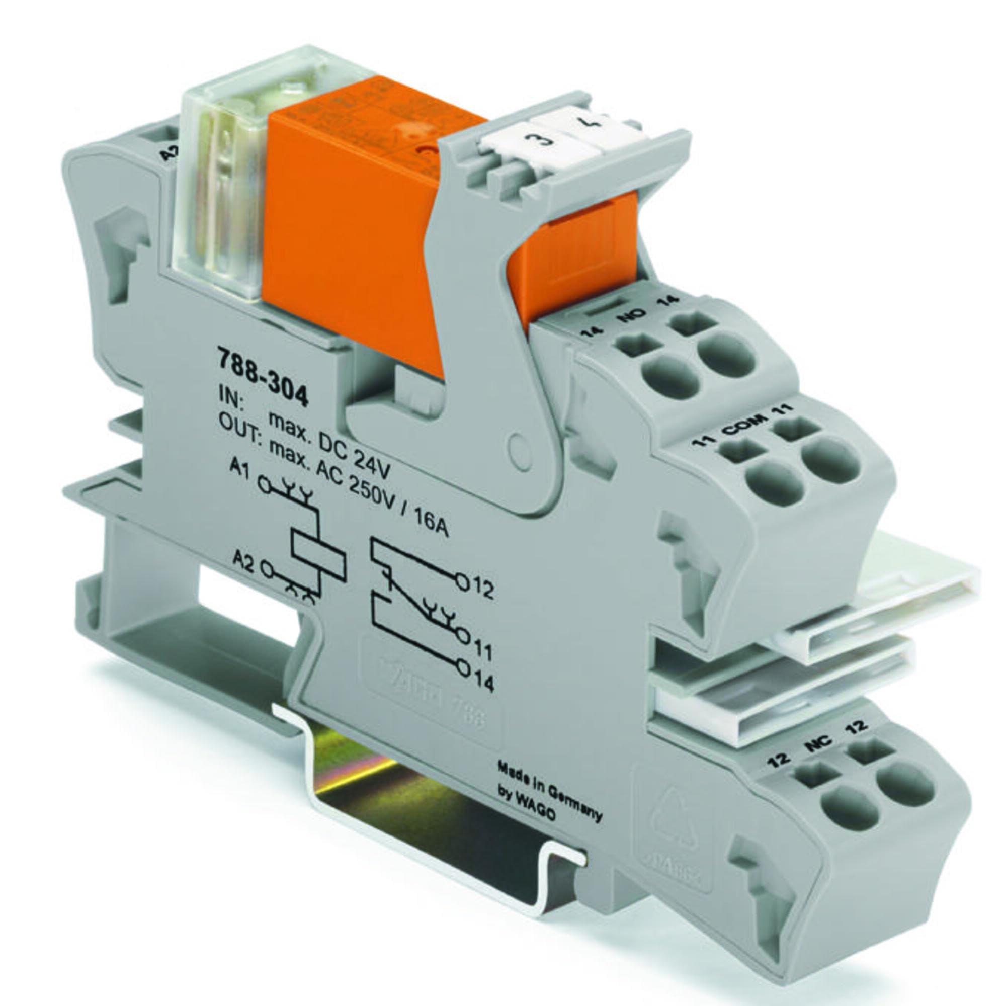 Wago 788-304 Electrical Relay, Grey