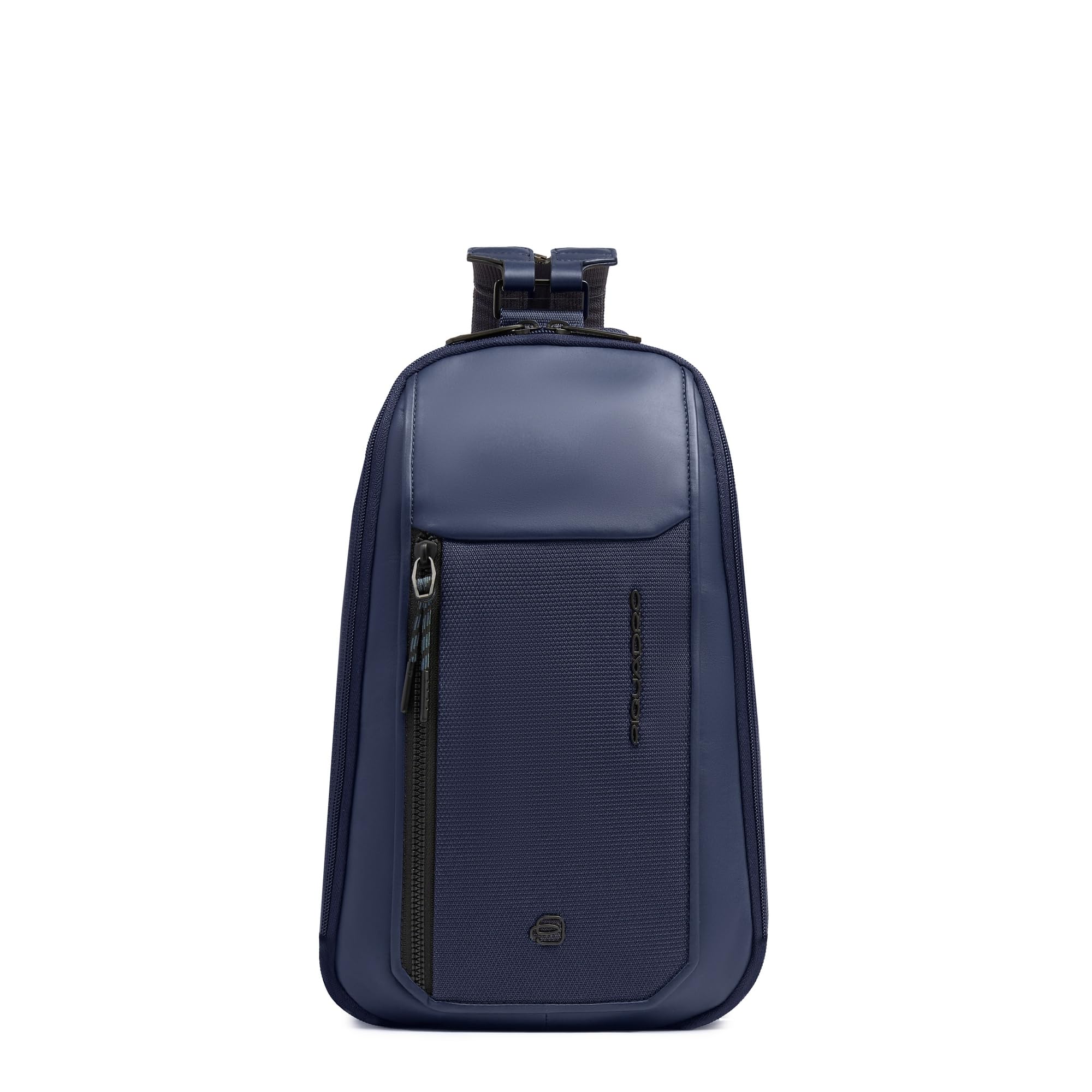 Piquadro Sling bag mit Rucksack-Option aus recycled Stoff Mann Leder und Stoff blau