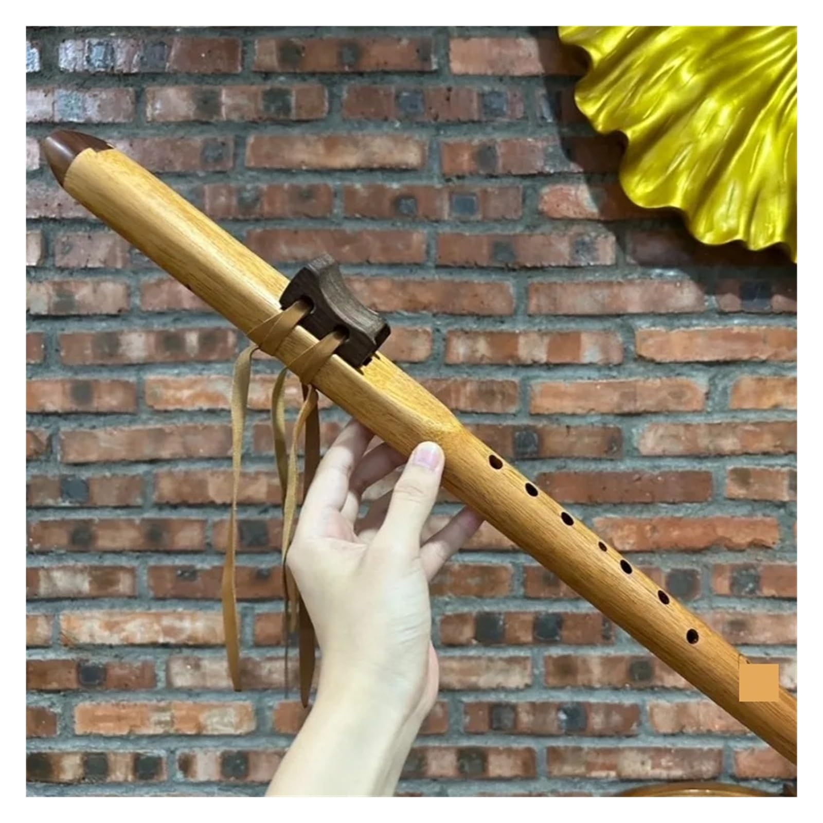 Sopranblockflote Holzblockflöte, 6-Loch-Musikflöten, tragbare 8-Loch-Holzblasinstrumente(42cm)