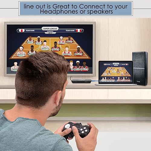 Miniatura 6 de Tarjeta de captura de juegos USB3.0 con grabación de entrada HDMI/AV/YPbPr 1080P@60fps compatible con transmisión en vivo y compatible con