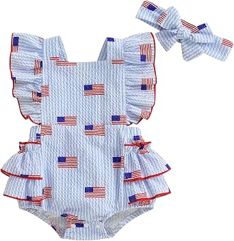 fhutpw Baby Girl Summer Ruffle Duck Romper Infant 3 6 12 Months Onesie
