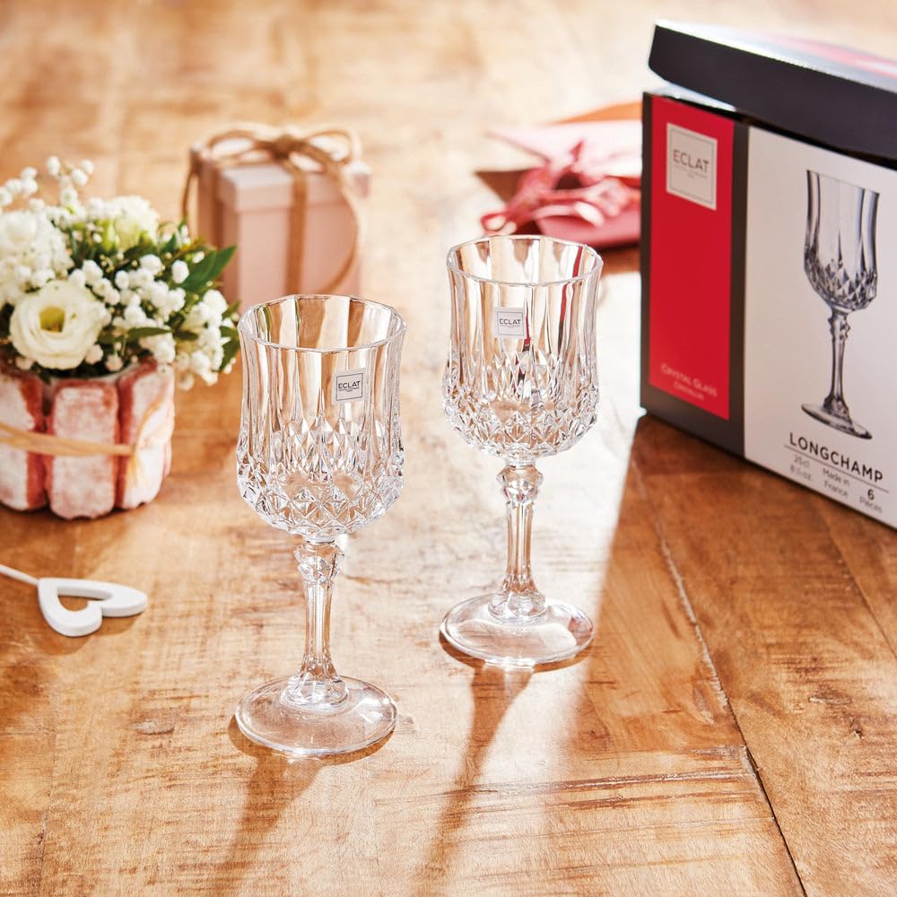 Cristal D'Arques CreaTable, 14440, Longchamp ECLAT, Copa de Vino Tinto 25 cl, 6 Piezas, 6 Unidad (Paquete de 1), 6