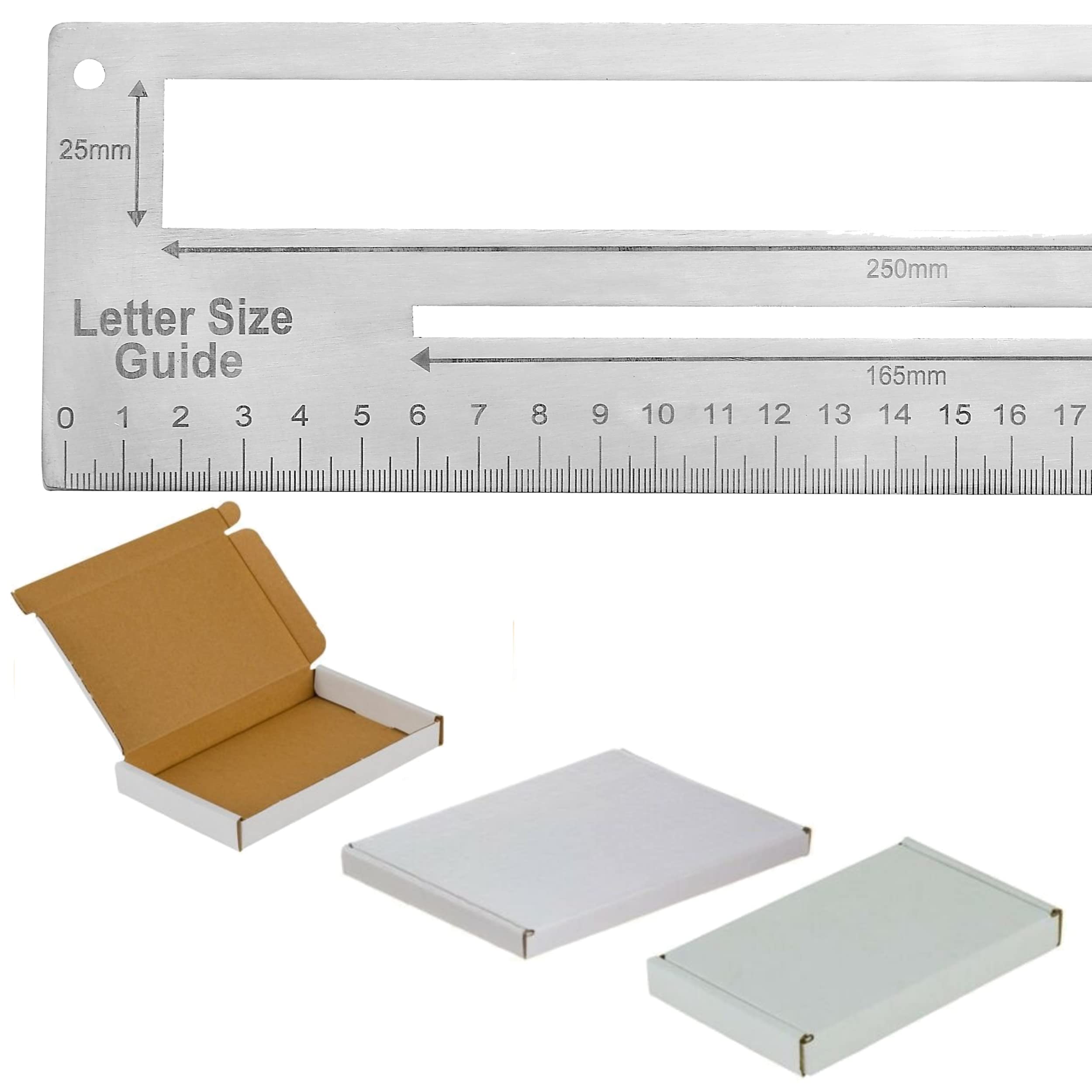 Glamified - Mail PiP Letter Size Guide Ruler, Letter & Parcel Size Pricing in Proportion Charge Guide with Ruler Portable and Durable - Image 4