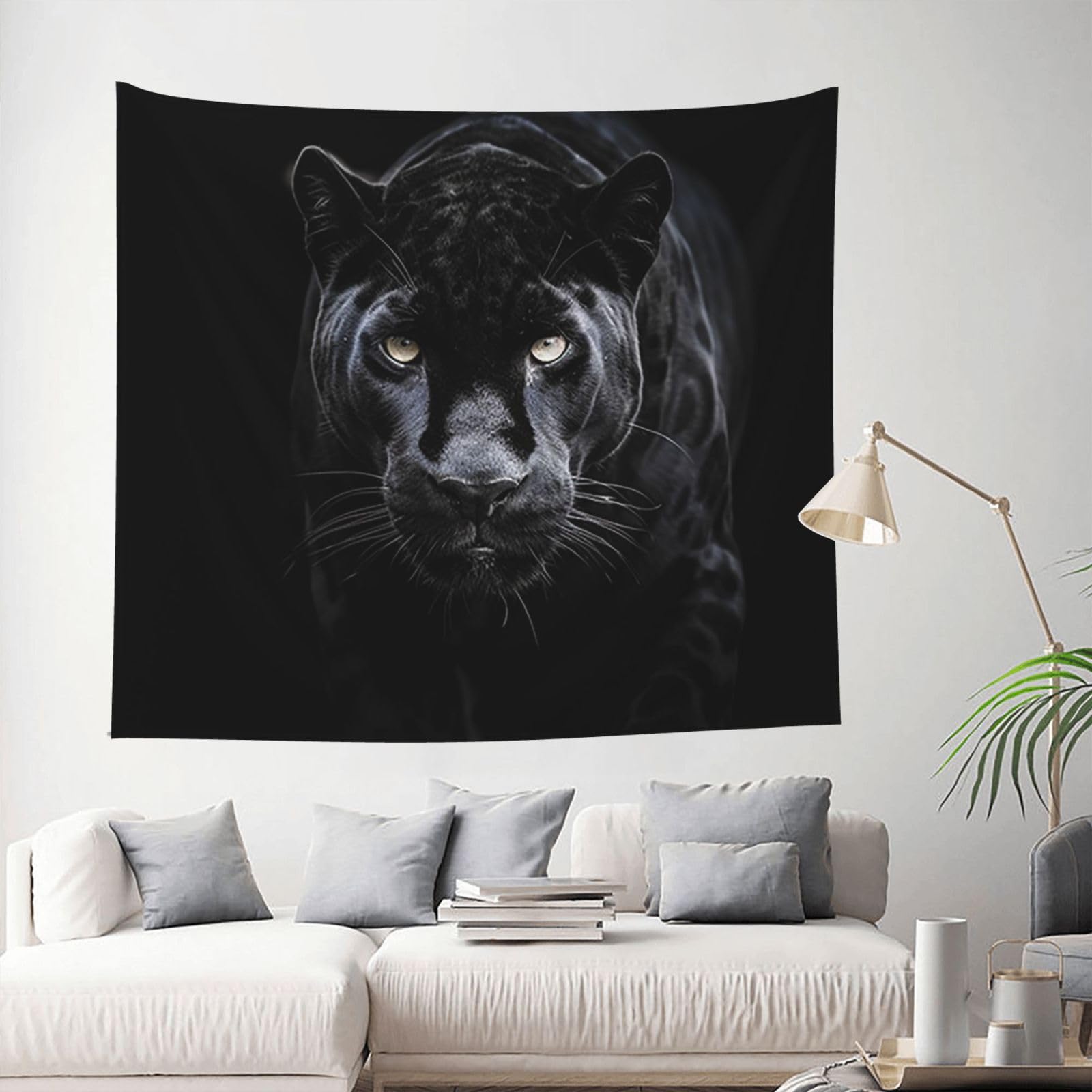 QLDETUPWLX Tapestry 153 X 130 CM Inches Wall Hanging for Living Room Animal Panther Tapestrys Home Decor Soft Aesthetic Tapestries Hanging Decor Blanket Wall Tapestry for Bedroom Dorm Indoor Outdoor