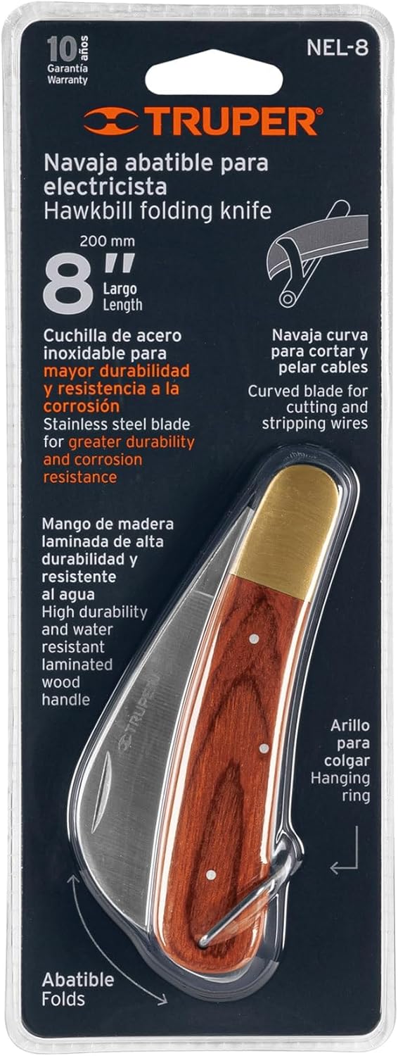 TRUPER NEL-8 8" Folding Electrician's Knife