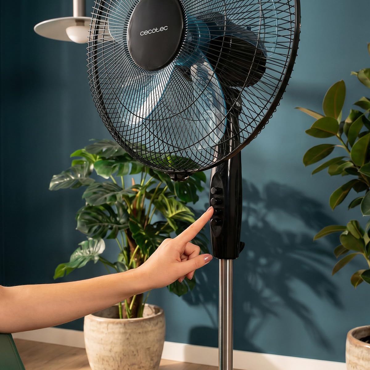 Cecotec Standventilator EnergySilence 515 WindLite Pro 56 W 40 cm 5 Flügel 3 Stufen Oszillation Teleskopstange